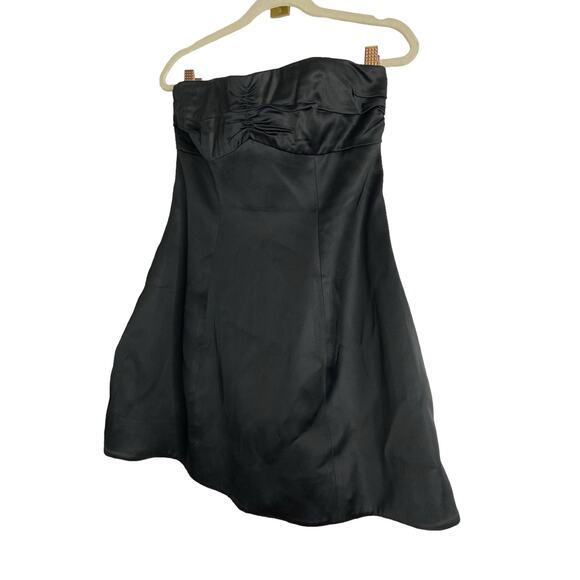 Helsa Mini Dress Heavy Satin Strapless Statement Party Hoco Birthday Classy Sz M - Picture 6 of 11